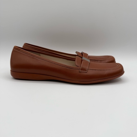 Salvatore Ferragamo Vintage Brown Driving Leather Loafers Size 8 - 2A - Picture 4 of 17